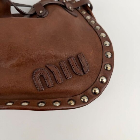 Miu Miu Tote Brown Leather Vintage - Picture 9 of 16